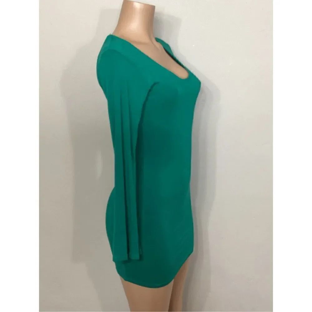 New. SKY long sleeve embellished Kelly green dress. RUNS SMALL. Normally $200 - Picture 3 of 8